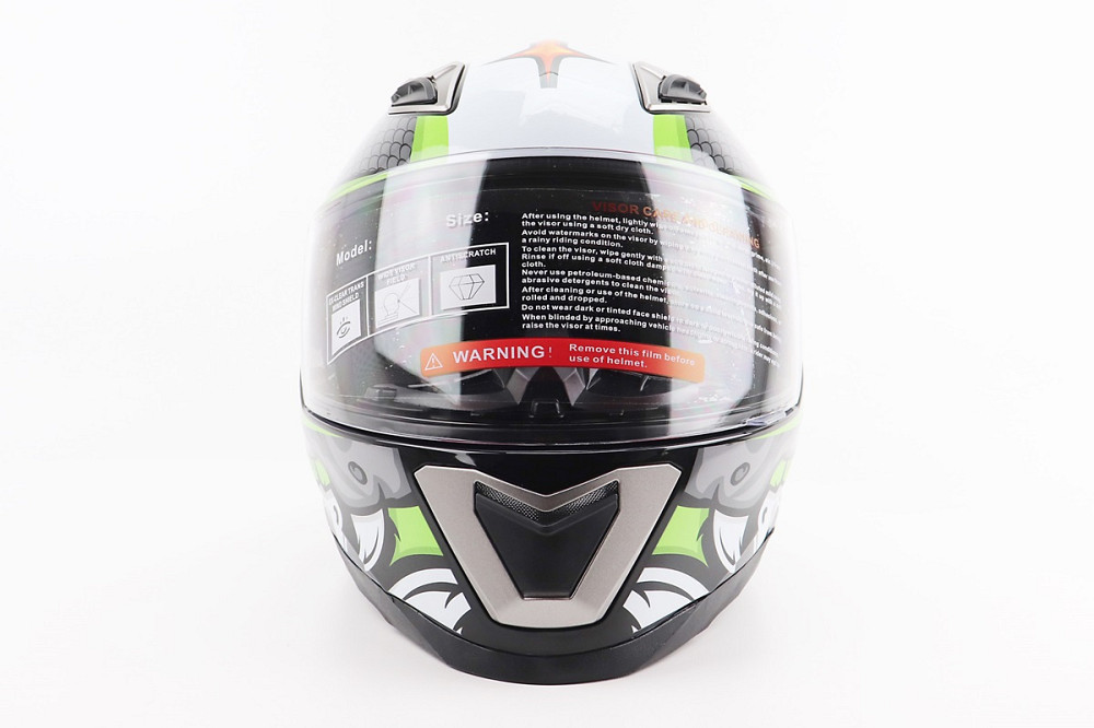 Шолом інтеграл, закритий BLD-M62 М (57-58см), СІРИЙ/НЕОНОВО-ЗЕЛЕНИЙ "T-Rex" Киев - изображение 4