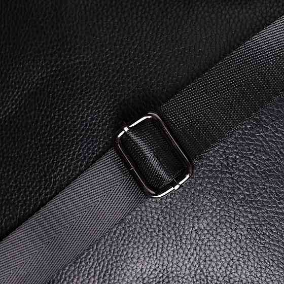 Компактна чоловіча сумка на плече з натуральної шкіри Vintage 23021 Чорний Київ