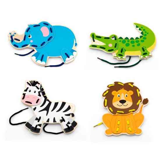 Деревянная шнуровка Viga Toys Африканские зверята (51326) Харьков