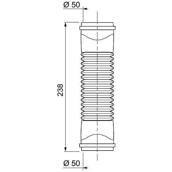 З'єднання гнучке Magiflex Ø50 мм F-F 238 мм WIRQUIN (9549350) Київ