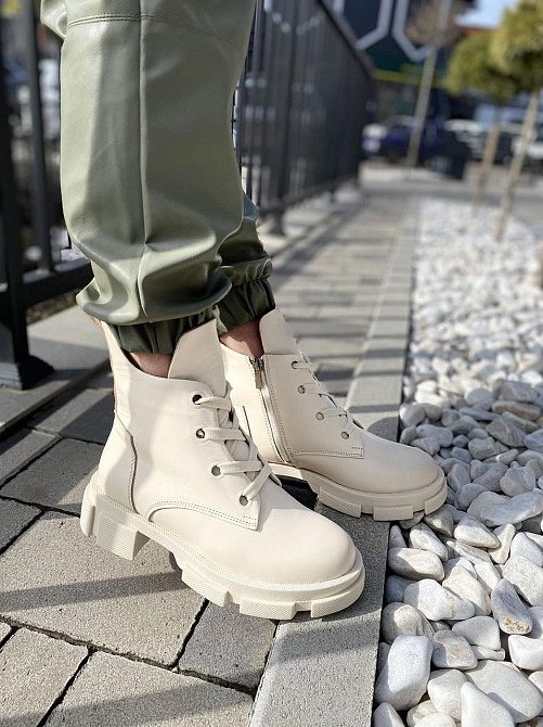 Черевики жіночі GREMMY бежеві натуральна шкіра висота 17 см розмір 39 (4330) Коломыя - изображение 8