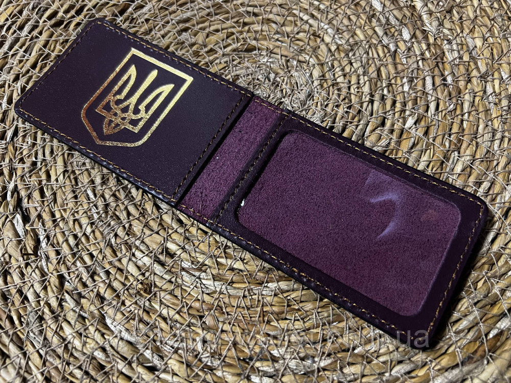 Шкіряна обкладинка  на посвідчення "Державна податкова служба України" (тиснення золотом) Київ - фото 8