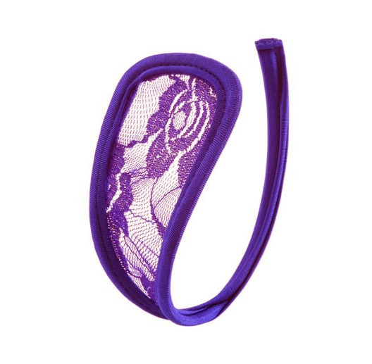 Стринги без бретелей фиолетовые кружевные - размер универсальный Киев - изображение 1