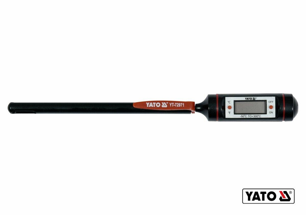 Термометр електронний YATO з зондом- 130 мм, діапазон- -50ºС- +300ºС, живлення- 1.5 В (LR44) [50] Одесса - изображение 1