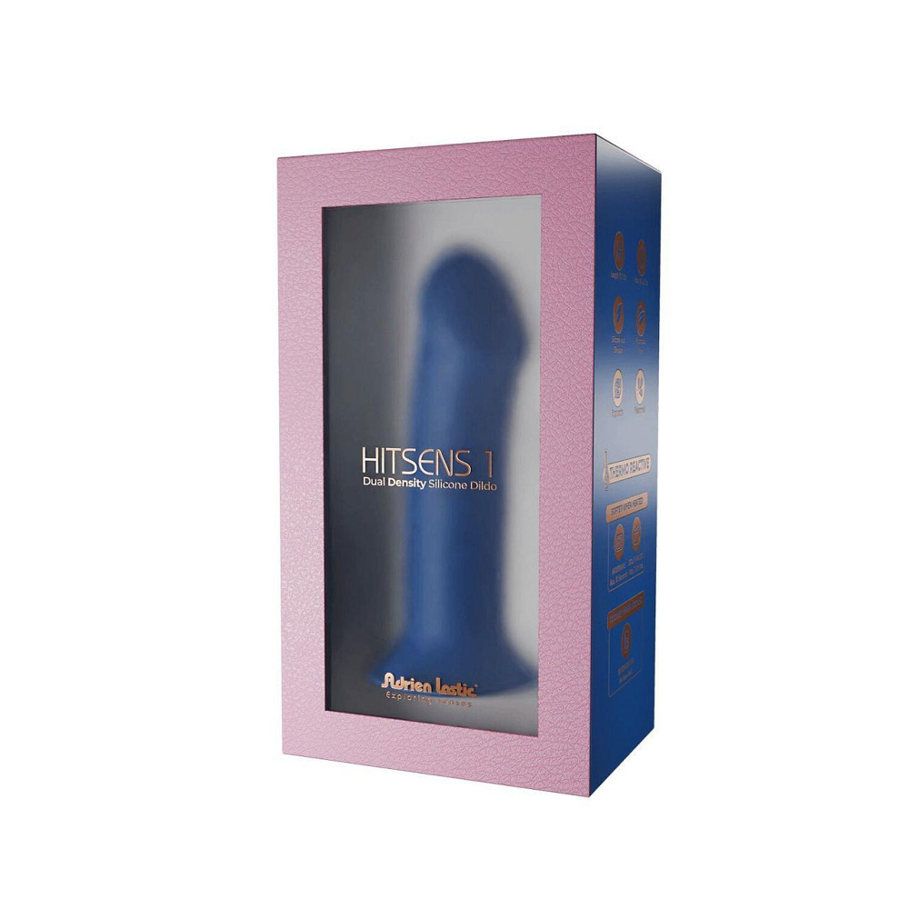 Двухслойный дилдо Adrien Lastic Hitsens 1 Blue, подходит для страпона, диаметр 4,5 см, длина 17,7 см Sex Aura Киев - изображение 2