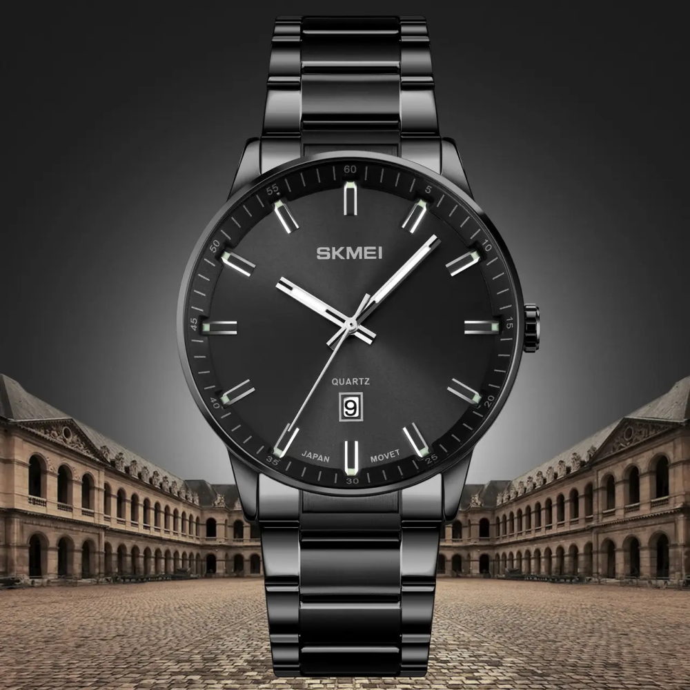 Мужские наручные классические часы Skmei 1878 (Черные) Винница - изображение 4