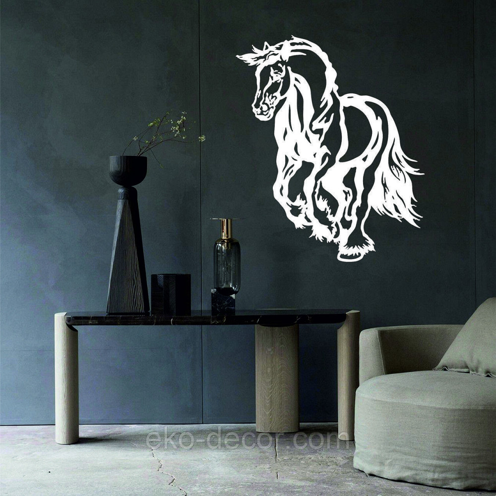 Декоративне настінне Панно «Лошадь», Декор на стіну 50*41 см, Білий Київ - фото 2