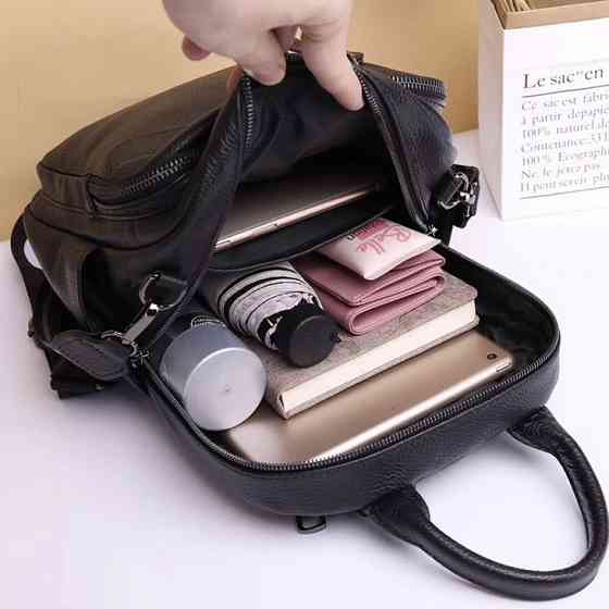 Трендовий жіночий шкіряний рюкзак на кожен день Міський рюкзак з натуральної шкіри для дівчат TidinBag Київ