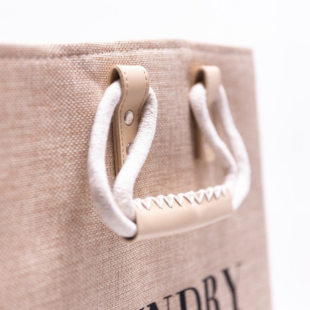 Yiwu Кошик для білизни 31×26×44 (см) м'який 28 (л) Бежевий HP-41-2BE Коломия - фото 4