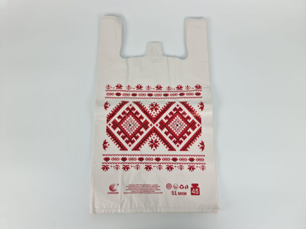 Пакет майка полиэтиленовая 34*58 Вышиванка (50мик)  (100 шт) Харьков - изображение 2