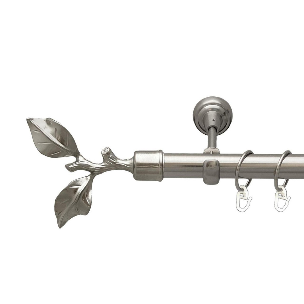 Карниз Orvit Листок Троянди металевий однорядний відкритий гладка труба кільце металеве Нержавіюча Сталь 25 мм 200 см Львів - фото 1