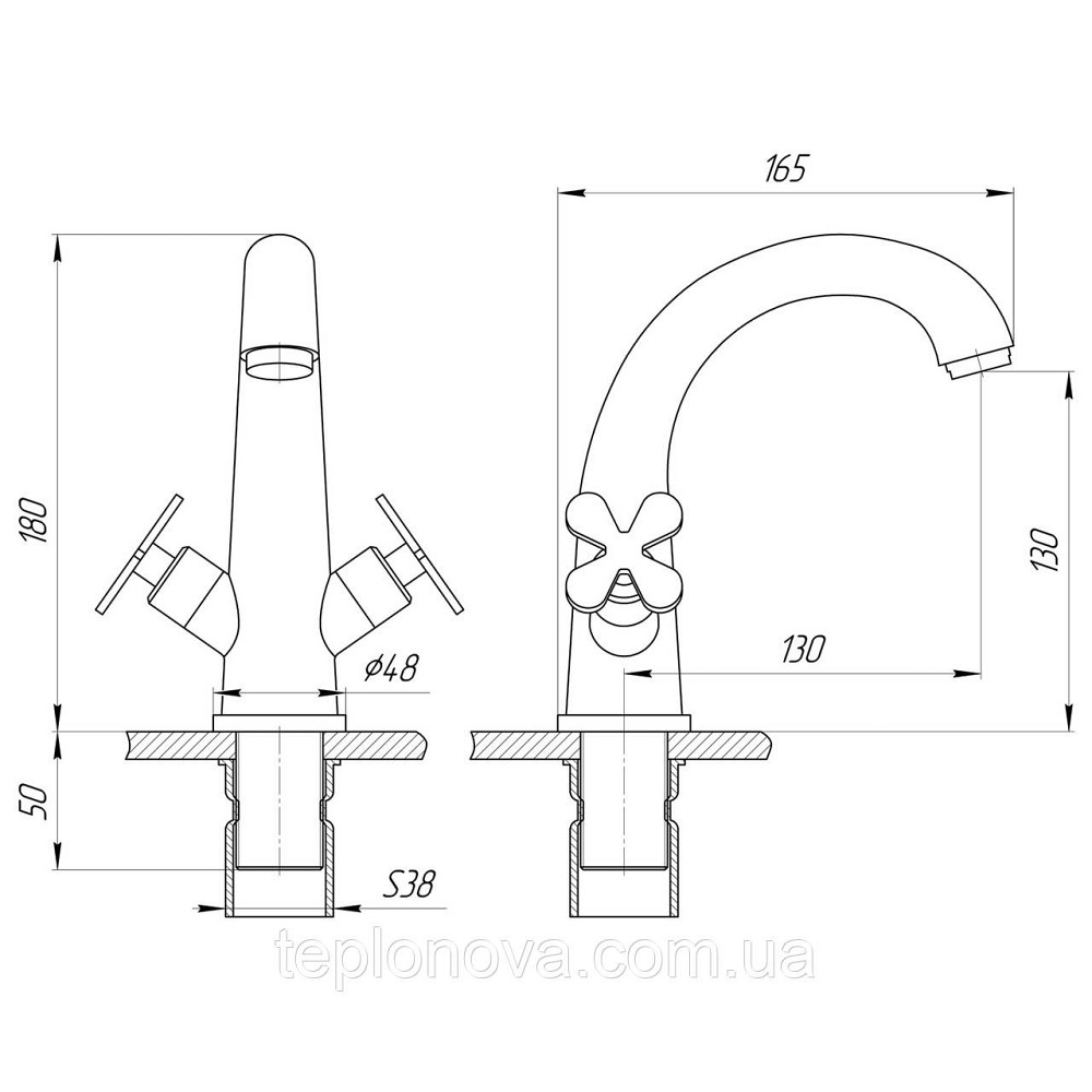 Смеситель для умывальника Globus Lux DUKAT-8 SD8-401 Черновцы - изображение 5