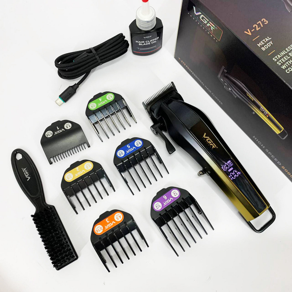 Електробритва для стрижки голови VGR V-273, Перукарські машинки професійні, Стильна машинка для стрижки DV-60 Київ - фото 7