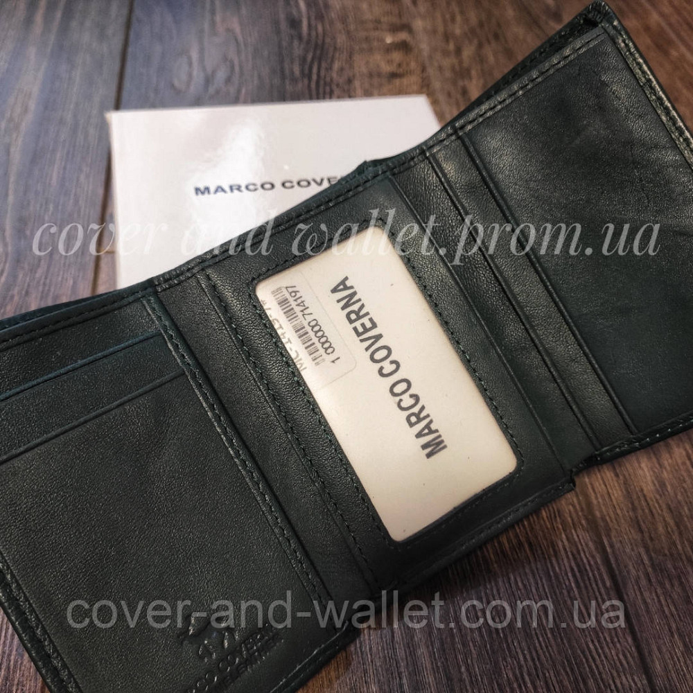 Компактний жіночий гаманець на магнітах зеленого кольору Marco Coverna MC-1419 Київ - фото 3