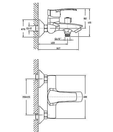 Змішувач для ванни Haiba Onix 009   ( HB0321 ) 35915 Харків