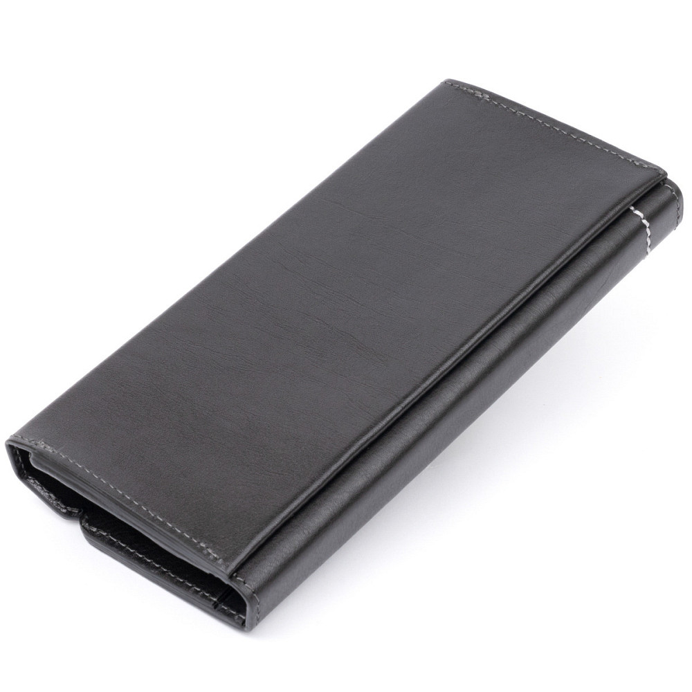 Борсетка елітна шкіряна GRANDE PELLE 11277 Чорна Київ - фото 2