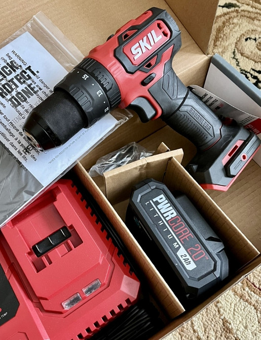 Ударный бесщеточный шуруповерт SKIL HD529402 PWR Core 20, 2Ah батарея. Харьков - изображение 3