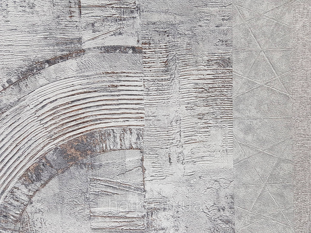 Шпалери метрові вінілові на флізелін Rasch Composition лофт геометрія абстракція напівкола мазки сірий Київ - фото 2