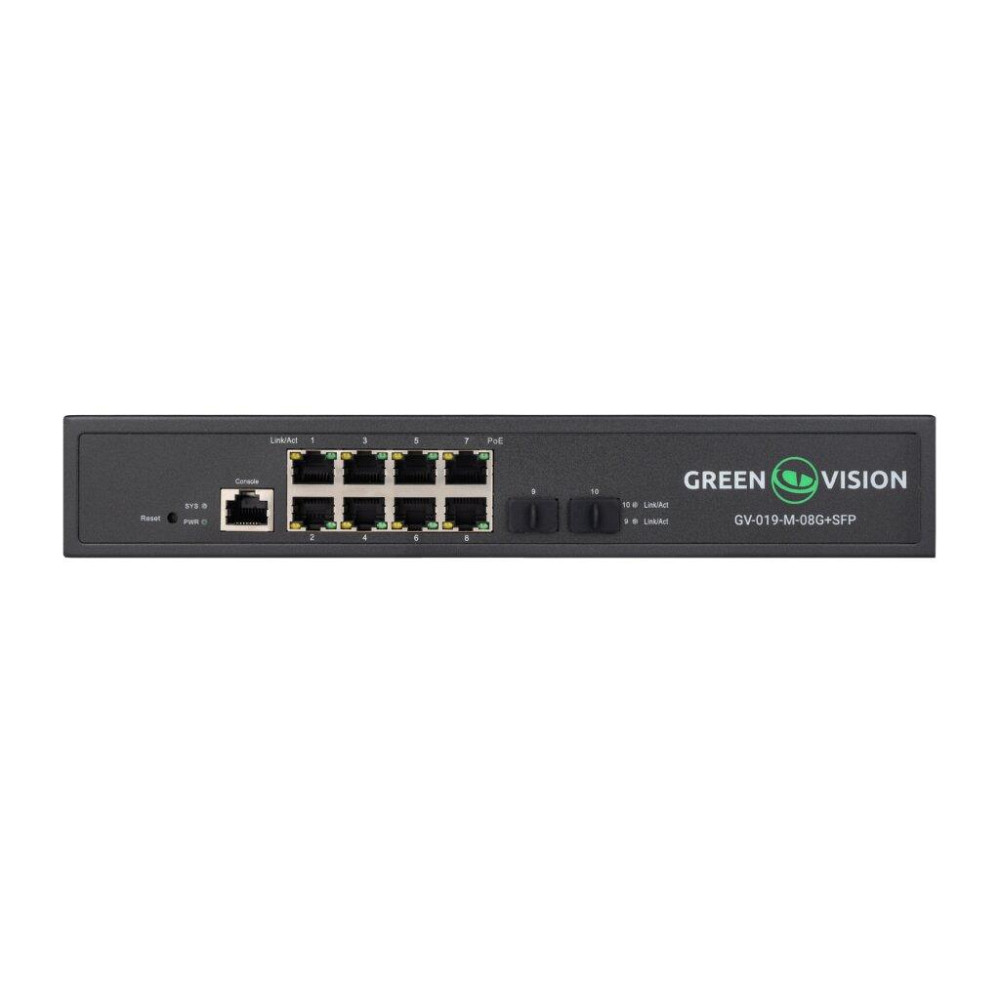Комутатор мережевий POE GV-019-M-08G+SFP Київ - фото 2
