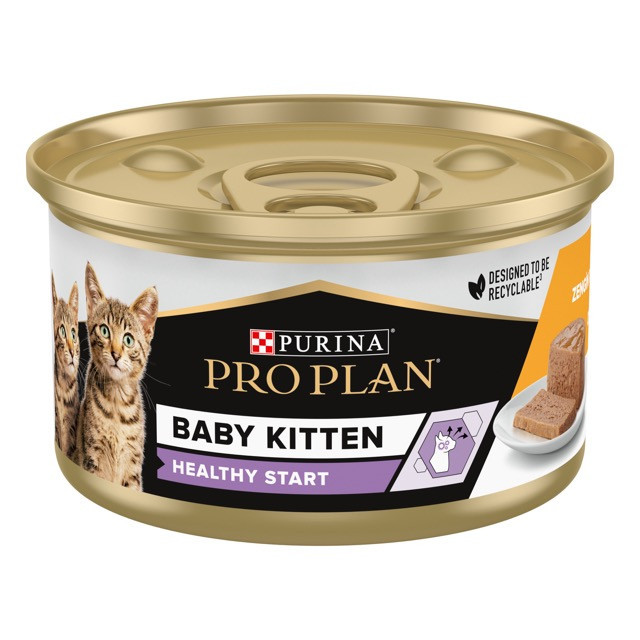 Консервированный корм Purina Pro Plan Baby Kitten нежный мусс с курицей для котят 85 г Винница - изображение 1