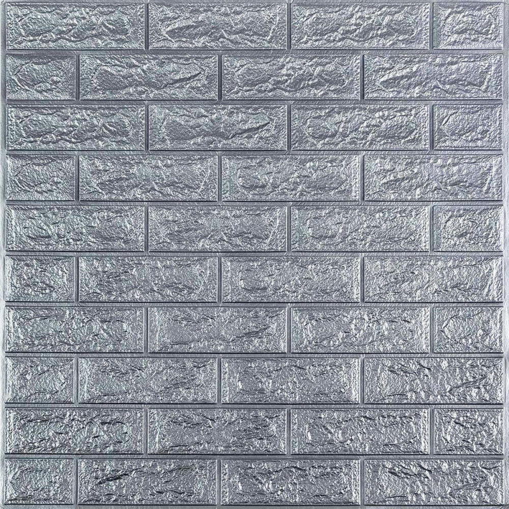 Панель стінова 3D 700х770х2мм Срібло SW-00001908 Київ - фото 1