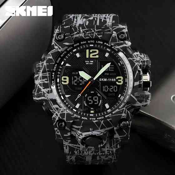 Мужские наручные часы Skmei Hamlet 1155 Черный с серым Киев