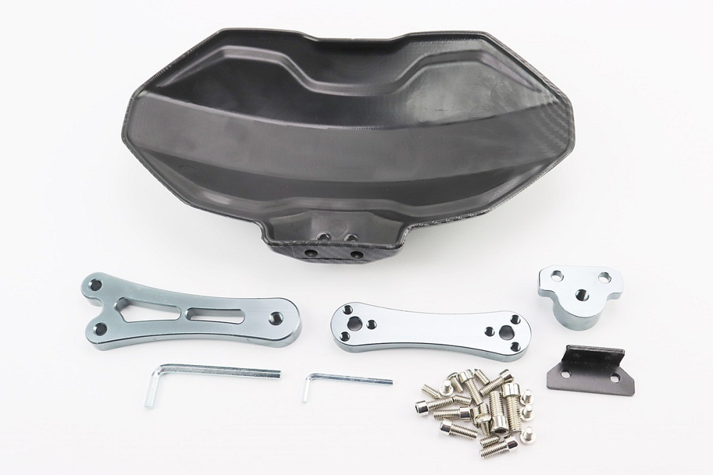 Крило заднє універсальне, графітне кріплення на одну сторону з регулюванням нахилу (бризковик) TUNING, КАРБОН Київ - фото 2