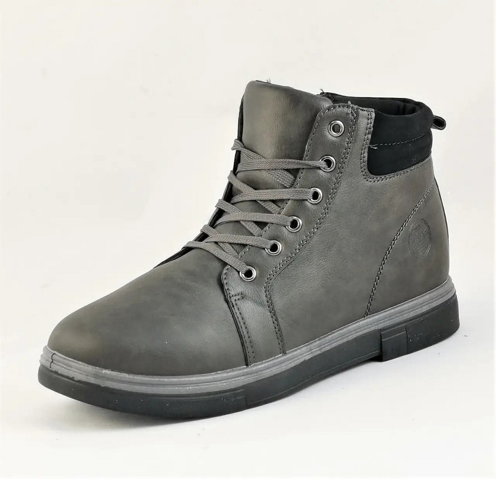 Черевики ЗИМНІ чоловічі Сірі Кросівки з МЕХОМ на замку з блискавкою (розміри: 41,42,43,44,45) - 302-3 Дніпро - фото 4