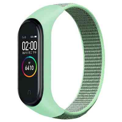Ремінець до фітнес браслета BeCover Nylon Style для Xiaomi Mi Smart Band 5/6 Mint (705426) Вінниця