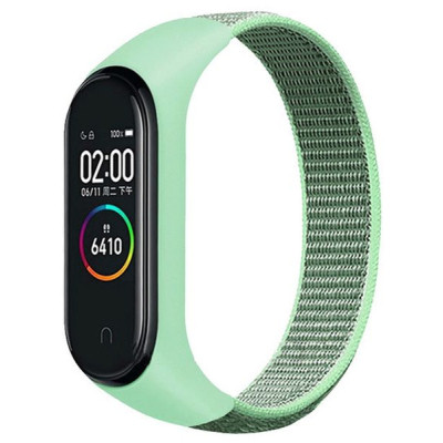 Ремешок для фитнес браслета BeCover Nylon Style для Xiaomi Mi Smart Band 5/6 Mint (705426) Винница - изображение 1