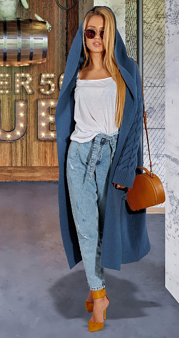 Теплий кардиган з капюшоном (48-52) Київ - фото 6