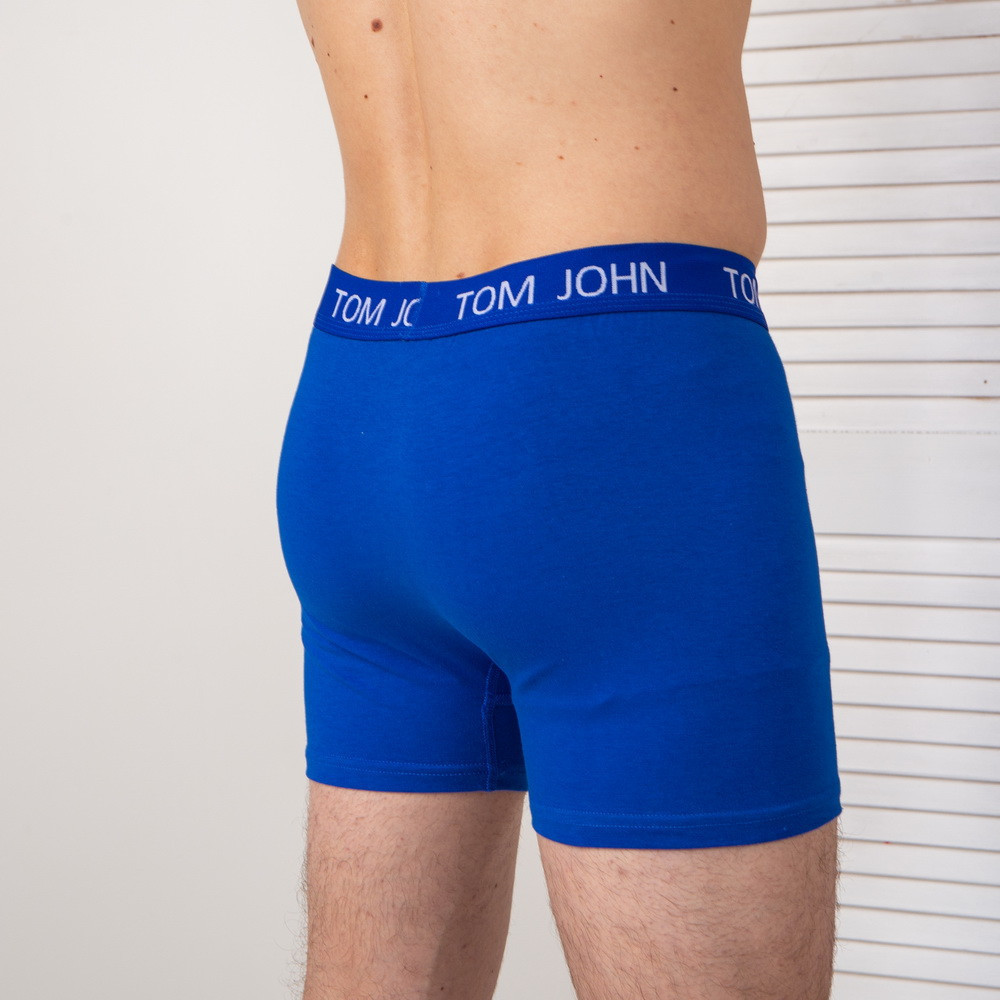 Труси-шорти чоловічі однотонні Сині — Tom John 2058 XXL Київ - фото 2