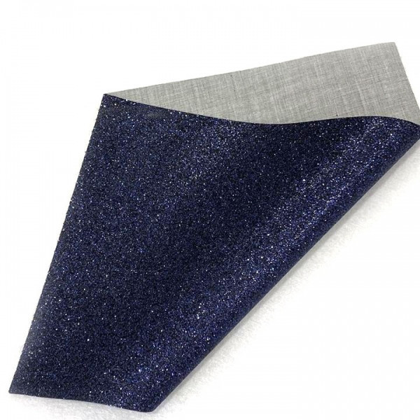 Екошкіра для рукоділля з блискітками темно-синя 10 листів Київ - фото 1