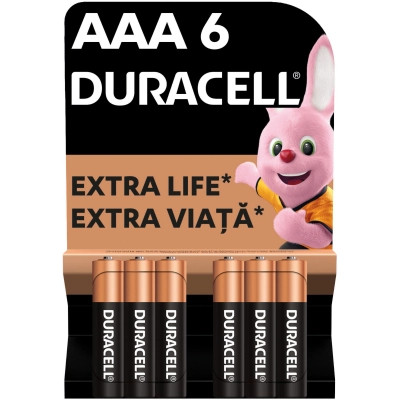 Батарейка Duracell AAA лужні 6 шт. в упаковці (5000394107472 / 81483511) Вінниця - фото 1