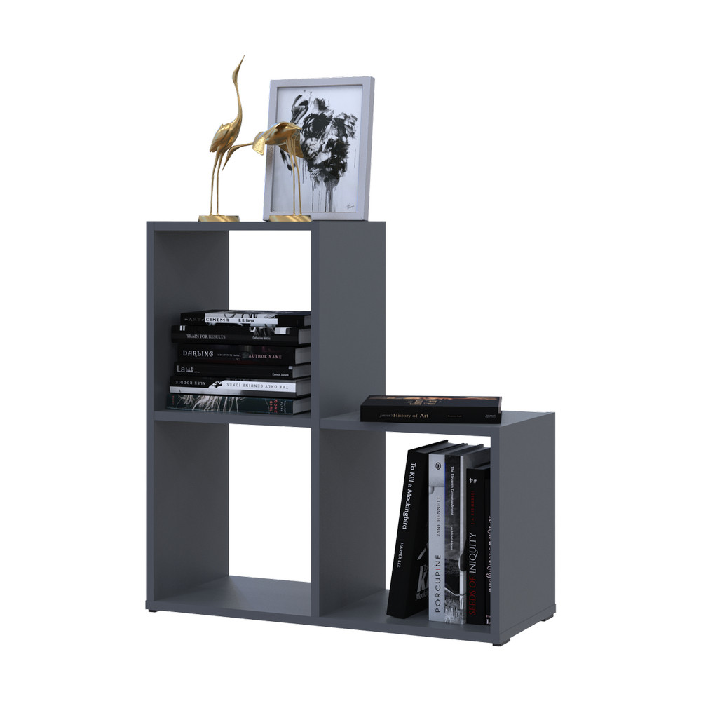 Стеллаж Doros Степь 2х2 Графит открытый 69х28.8х71.4 (41516157) Львов - изображение 1