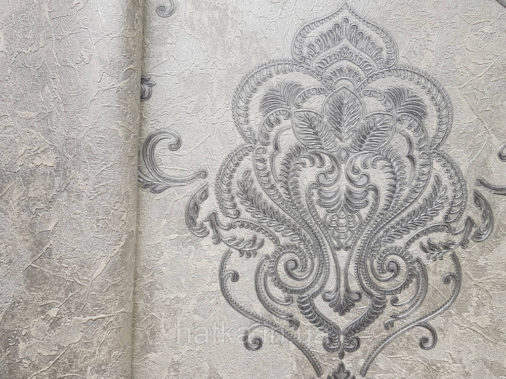 Шпалери вініл на флізеліні гарячого тиснення DU&KA King1.06х10 під штукатурку глянсові текстурні світло-беж Київ - фото 2