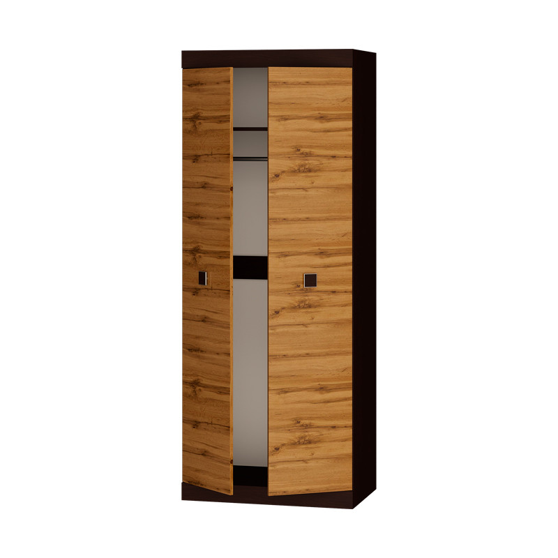 Шкаф распашной 2-х дверный Эверест Соната-800 венге темный + дуб крафт золотой (DTM-2299) Львов - изображение 2