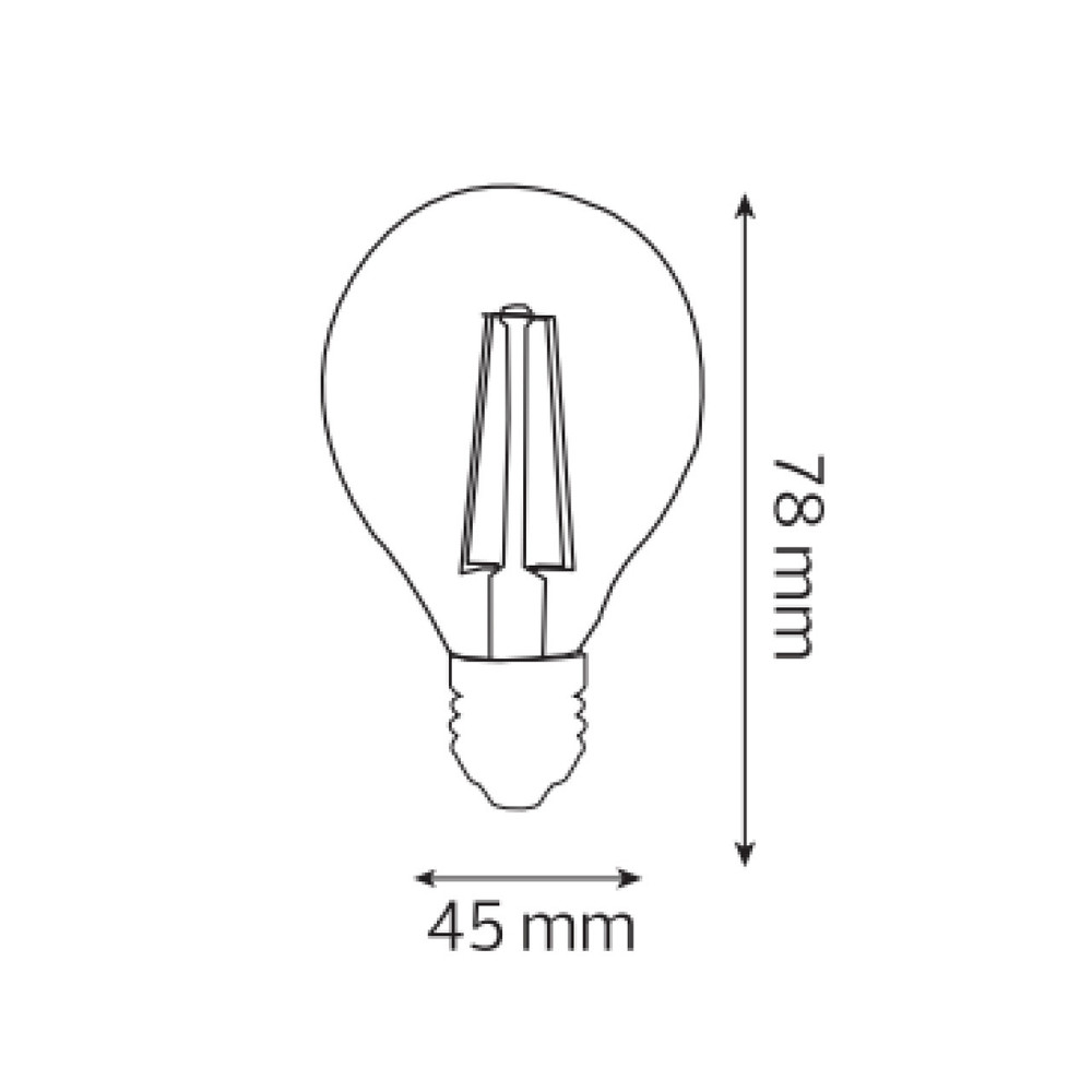 Лампа світлодіодна "FILAMENT BALL-4" 4W 2700К E27 Київ - фото 2