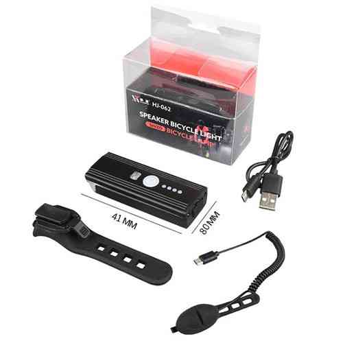 Велосипедный фонарь и велозвонок HJ-062 датчик света + выносная кнопка + microUSB + 4 режима / 3 реж Винница