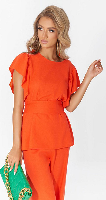 Льняной брючный костюм (48) Киев - изображение 1