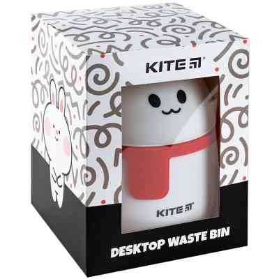 Кошик для паперів Kite Настільний контейнер для сміття, білий (K24-009-2) Вінниця