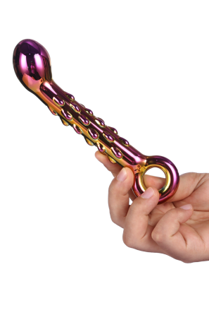 Dt21833 скляний фалоімітатор Dream Toys GLAMOUR GLASS RIBBED G-SPOT DILDO Sex Aura Київ