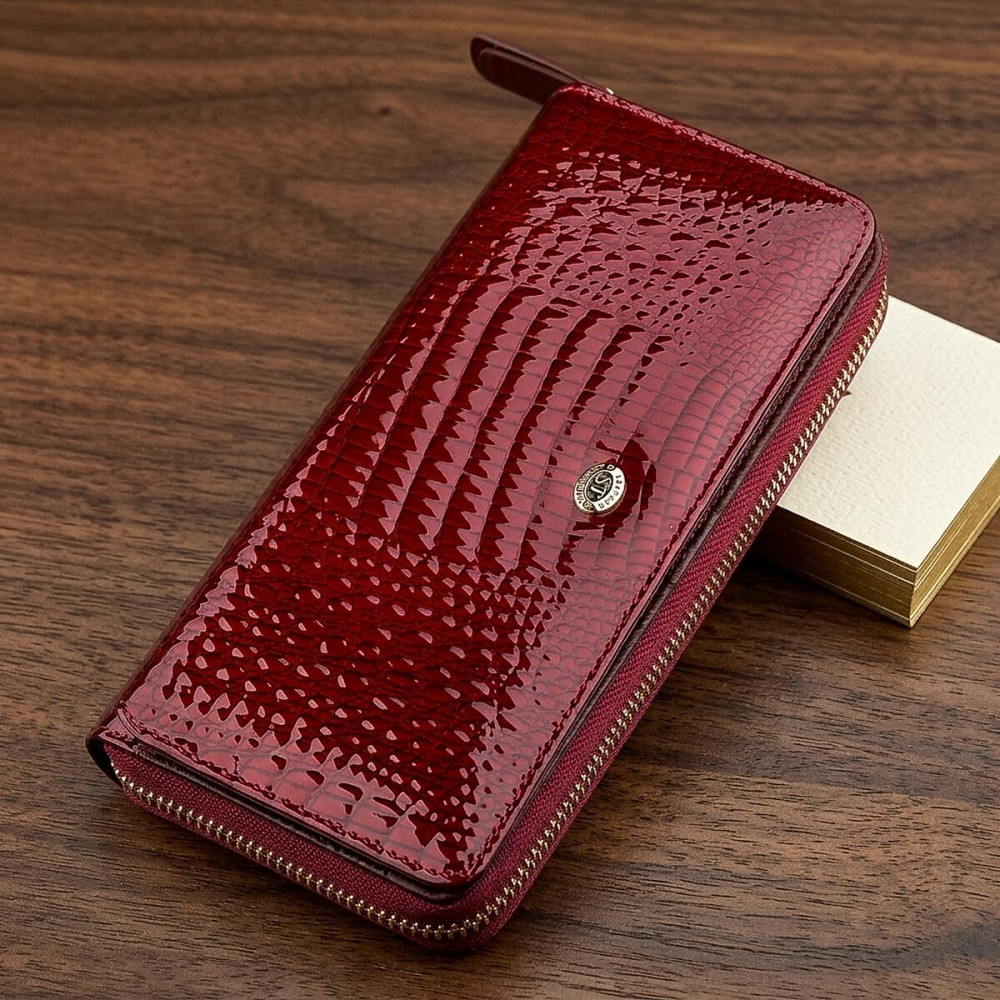 Гаманець жіночий ST Leather 18434 (S7001A) на блискавці Бордовий Київ - фото 8