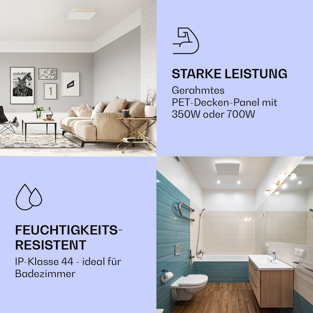 Стельовий інфрачервоний нагрівач Wondersky 350 Вт 60 x 6,5 x 60 см (ШхВхГ) IP44 350 Вт (Німеччина, читати Рівне - фото 5