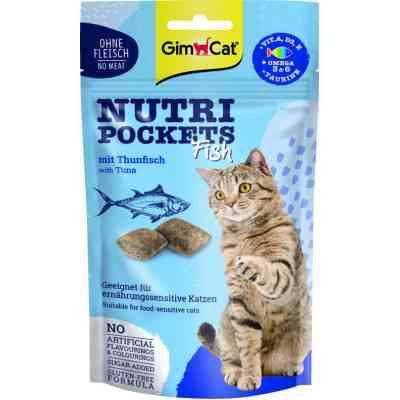 Лакомство для котов GimCat Nutri Pockets Fish Тунец 60 г (4002064419633) Винница
