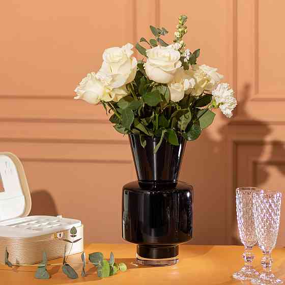 Flower Season Ваза з кольорового скла для квітів 31 см декоративна ваза для декору та інтер'єру Киев