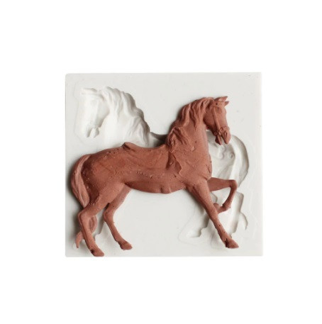 Силиконовая форма Лошадь 73 на 78 мм серый Киев - изображение 2