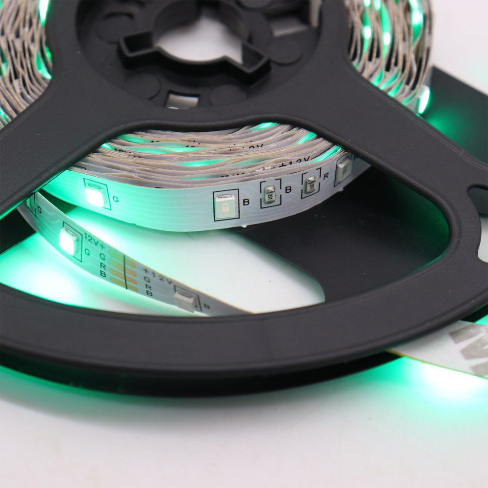 Світлодіодна стрічка RGB 5м 3528 + пульт + блок / Багатобарвна стрічка для підсвічування меблів / Гнучка лед стрічка Київ - фото 7