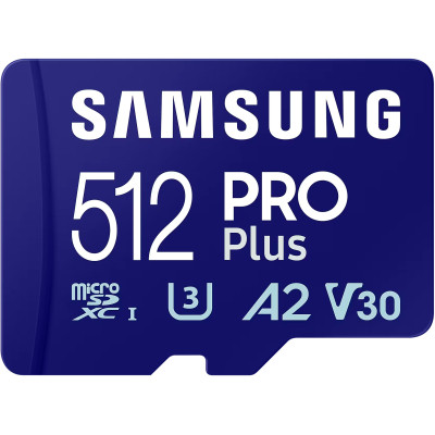 Карта памяти Samsung 512 GB microSDXC Pro Plus UHS-I U3 V30 A2 Class 10 + SD-adap (MB-MD512SA/EU) Винница - изображение 2