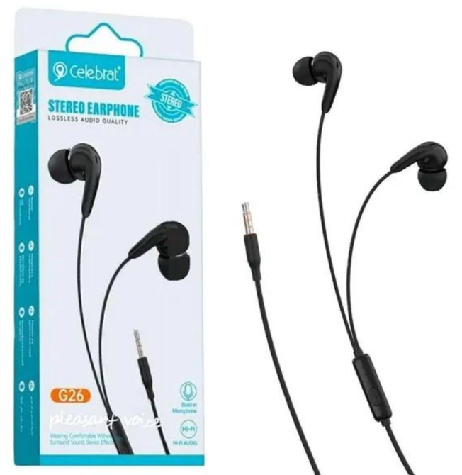 Вакуумні навушники-гарнітура Celebrat G26 Дніпро - фото 3
